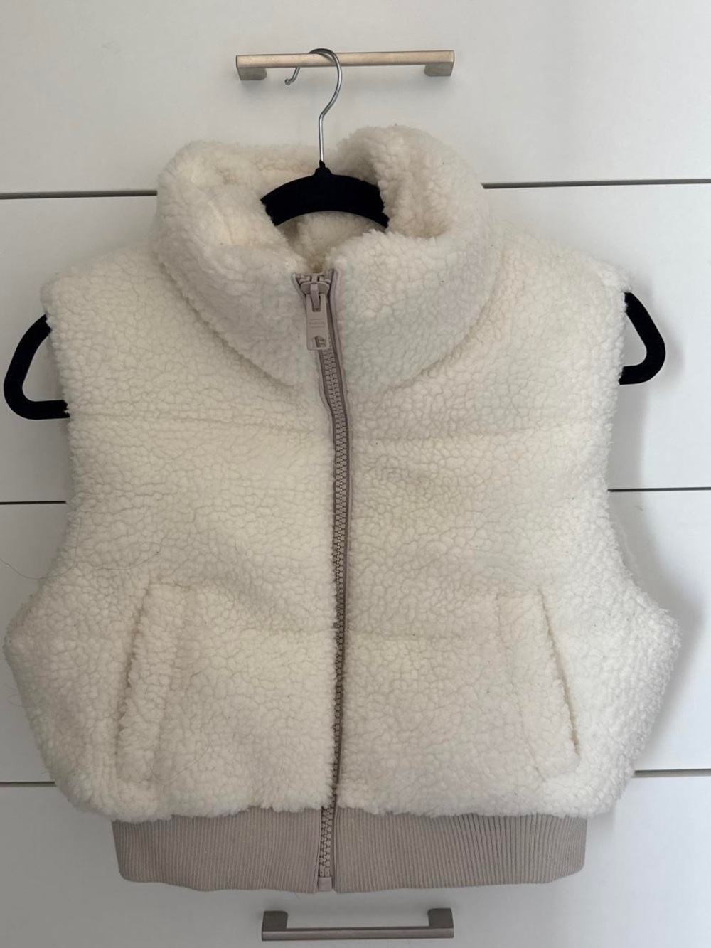 Garage Cream Teddy Sherpa Puffer Vest